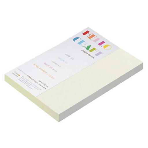 종이문화 다빈치엠보 두꺼운 양면엠보싱지 No 51 네츄럴 180g A5