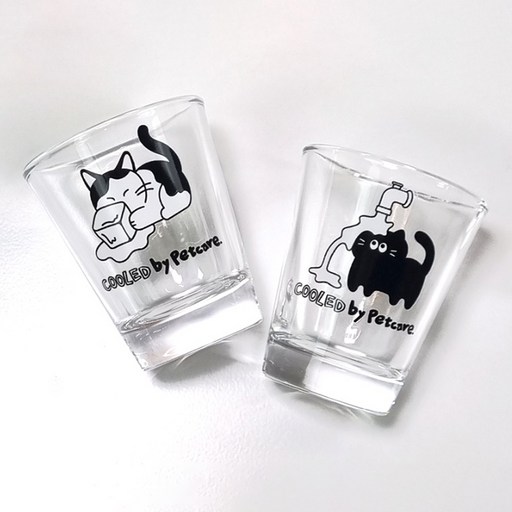 PETCARE 고양이 변색 소주잔 2종 세트