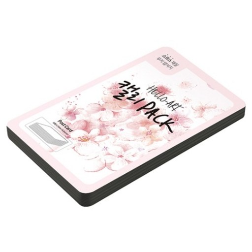 종이문화 헬로우 아트 캘리팩 두꺼운 스므스 엽서 200g 32 블랙플레인