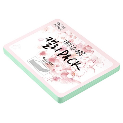 종이문화 헬로우 아트 캘리팩 두꺼운 스므스 카드 200g 14 블루