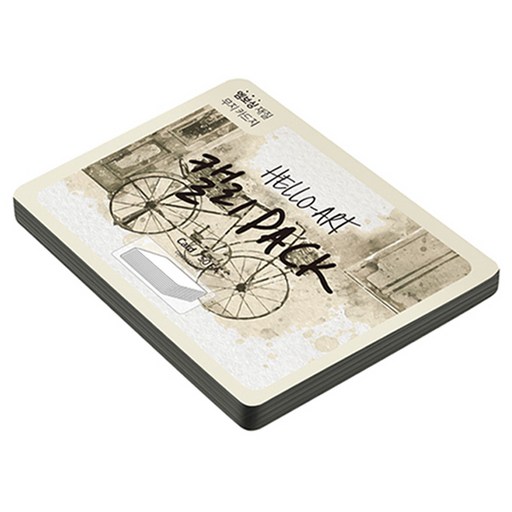종이문화 헬로우 아트 캘리팩 두꺼운 엠보카드 200g 10 블랙