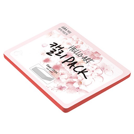 종이문화 헬로우 아트 캘리팩 두꺼운 스므스 카드 200g 29 레드