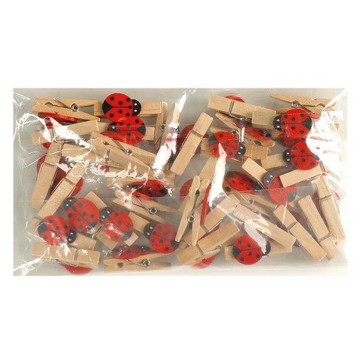 유니아트 대용량 모양 나무집게 36p