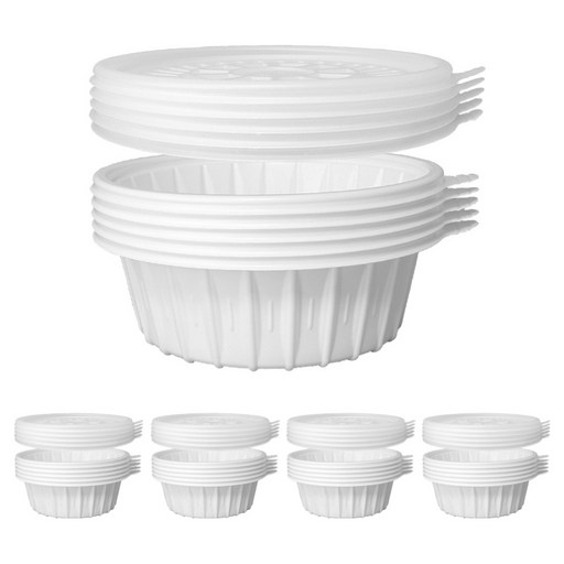 블룸엣홈 냉면 칼국수 용기 화이트 소 195 x 195 x 65 mm + 뚜껑 세트