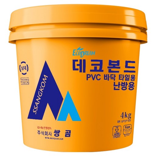 쌍곰 데코본드 난방용 4kg