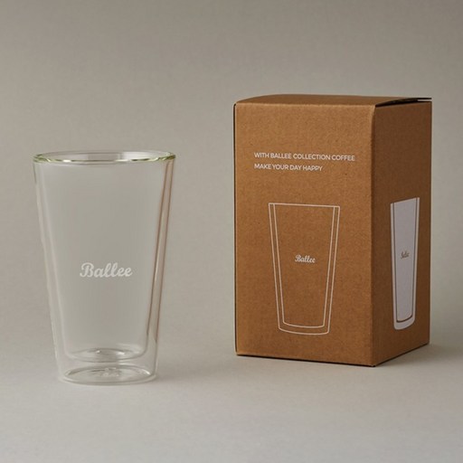 발르 더블월 글라스 이중 내열 유리컵 350ml