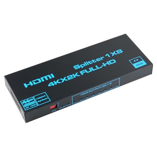 컴스마트 2.0B 1-8 4K 60Hz EDID 수동스위치 HDMI 분배기