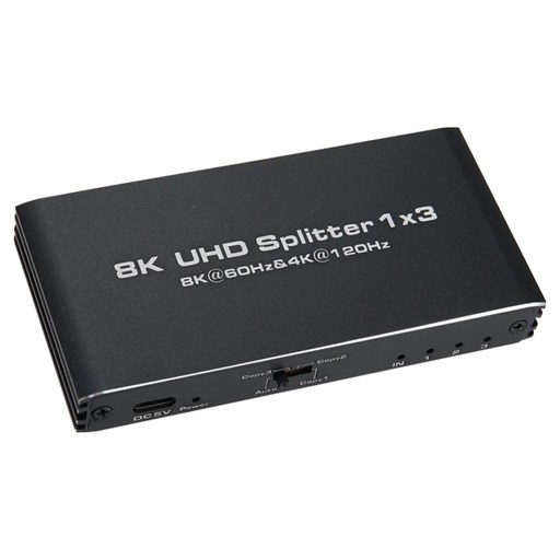 컴스마트 2.1 1-3 8K 60Hz 4K 120Hz EDID 수동스위치 HDMI 분배기 OU077