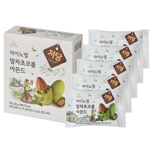 마이노멀 저당 말차초코볼 아몬드 5p