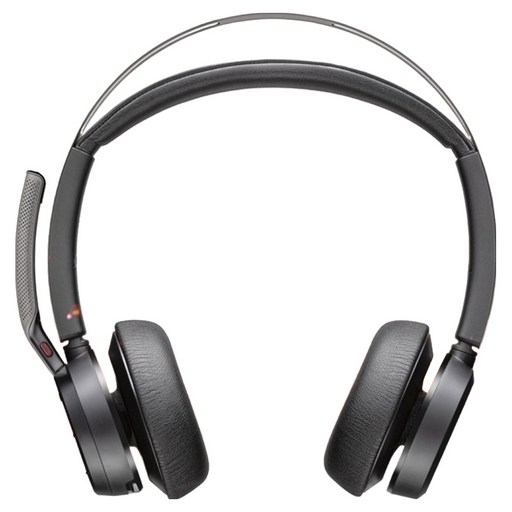 POLY 플랜트로닉스 보이저 포커스2 UC 노이즈캔슬링 블루투스헤드폰 + 차징스탠드 세트
