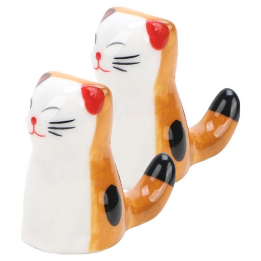 소울리치 예쁜 도자기 붓받침 고양이2 4.1 x 2.4 cm