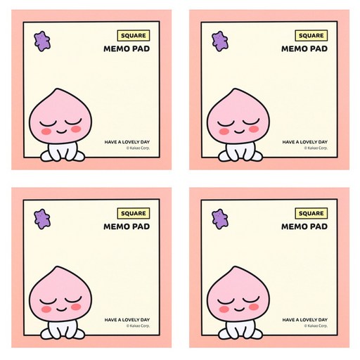 카카오프렌즈 사각 메모지