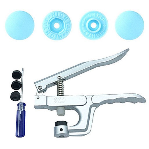 스냅 티단추 손몰드 기구 + 똑딱이 스냅 티단추 4종 x 20p 세트 11mm T-144