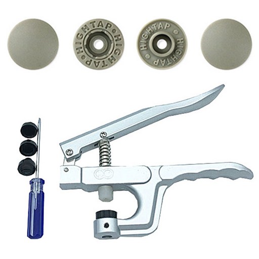 스냅 티단추 손몰드 기구 + 똑딱이 스냅 티단추 4종 x 20p 세트 11mm T-109