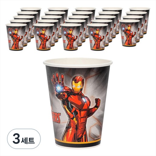 마블 어벤져스 아이언맨 오리지널 종이 파티컵 290ml