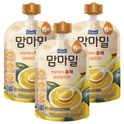맘마밀 안심 이유식 퓨레 6개월부터