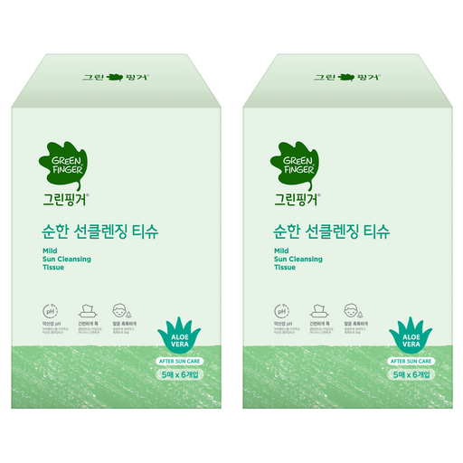 그린핑거 순한 선클렌징 티슈