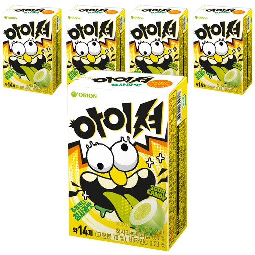 오리온 아이셔 츄잉캔디 청사과맛 14개입