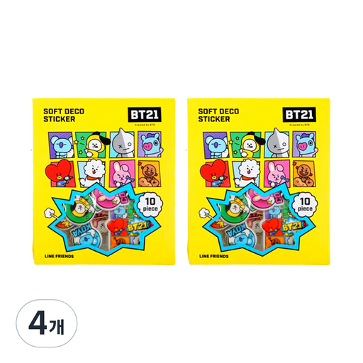 BT21 엠보플레이크 스티커