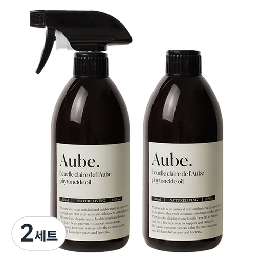 네이쳐리빙 오브 피톤치드 스프레이형 편백오일수 탈취제 500ml + 리필 500ml 세트