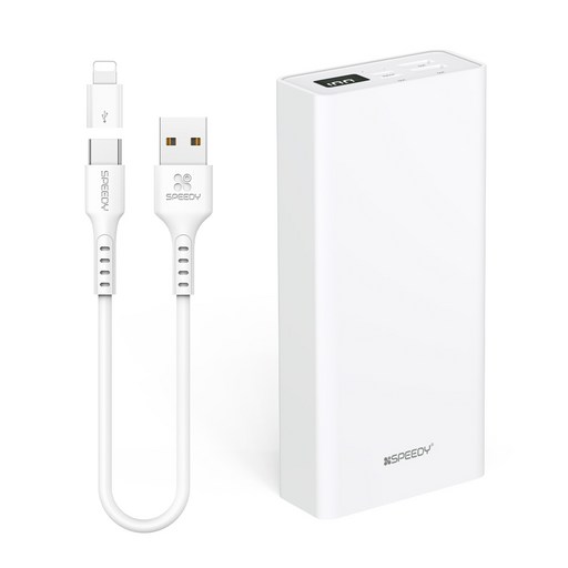 SPEEDY 슬림핏 대용량 보조배터리 30000mAh +C타입 케이블