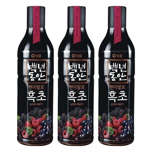 샘표 백년동안 산머루 복분자 현미발효 흑초