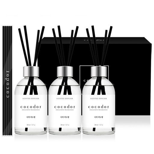 코코도르 화이트라벨 디퓨저 200ml x 3개 + 리드스틱 20p