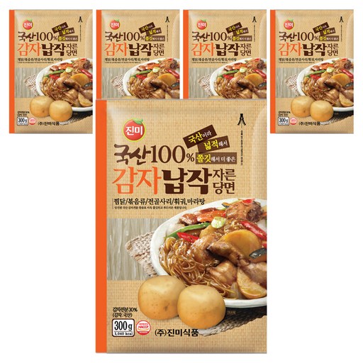 진미 국산감자 납작 자른당면