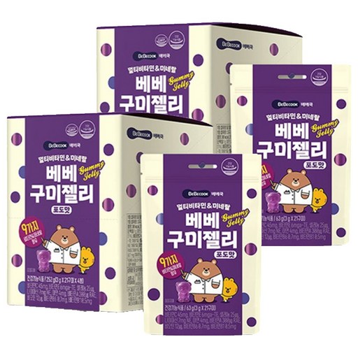 베베쿡 멀티비타민 앤 미네랄 베베구미젤리 4p