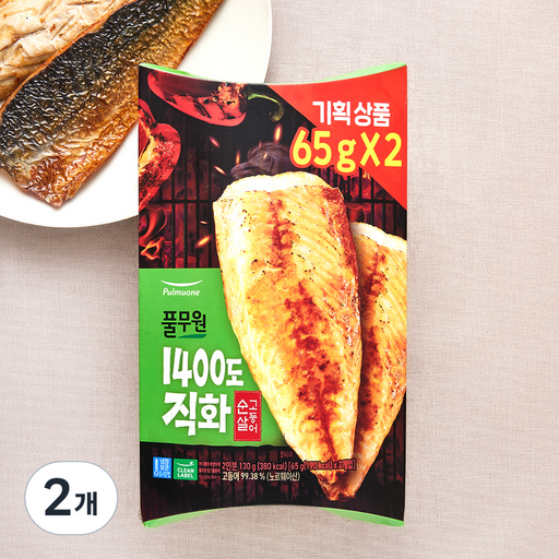 풀무원 1400도 직화 순살고등어 2개입 (냉장)
