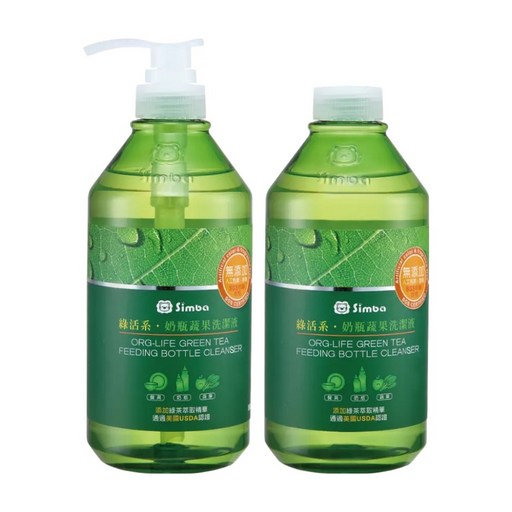 Simba 奶瓶蔬果洗潔液, 1.6L, 1組