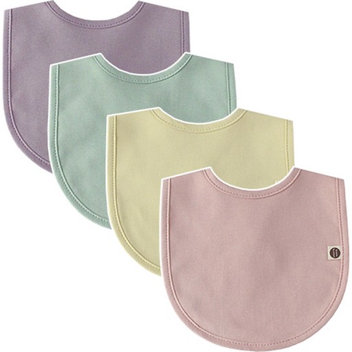 바니블라썸 솔리드 턱받이 4종 세트로 사랑스러운 아기 스타일 완성하기