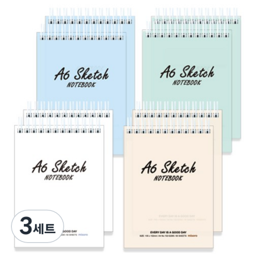 미소로 2000 스케치 노트 2295 4종 x 2p 세트