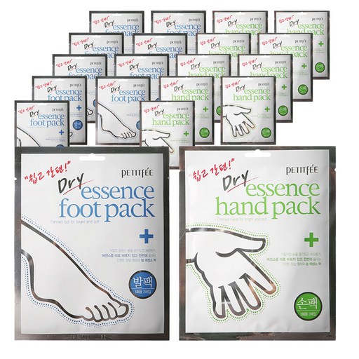 쁘띠페 드라이에센스 핸드 팩 5p + 풋 팩 5p