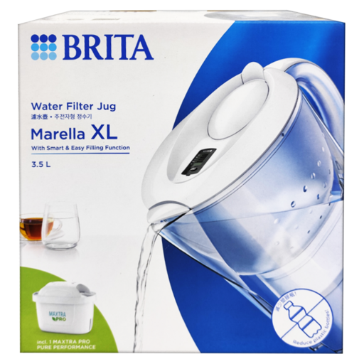 BRITA MAXTRA MARELLA濾水壺 3.5L, 白色, 1個