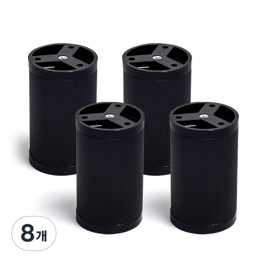 손잡이세상 알루미늄 가구용 주름 발통 블랙 80mm