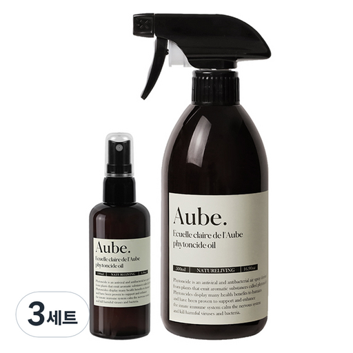 네이쳐리빙 오브 피톤치드 스프레이형 편백오일수 탈취제 500ml + 100ml 세트