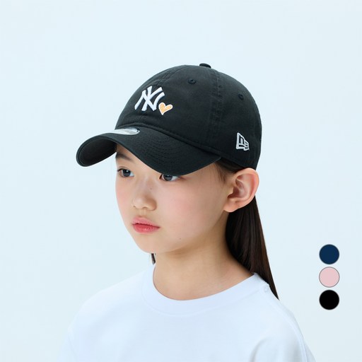 뉴에라 아동용 CTO K 940UNST 하트 뉴욕 양키스 면 볼캡 1470745