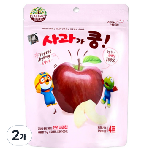 뽀로로 동결건조 과일칩 사과가 쿵