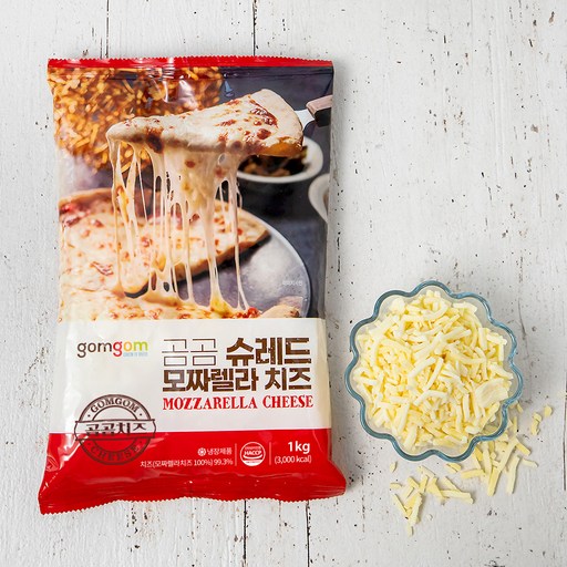 곰곰 슈레드 모짜렐라 치즈 1kg 1개 마실버튼 최저가