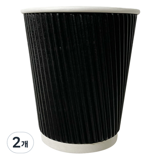 대한 3중 웨이브 블랙 종이컵 240ml