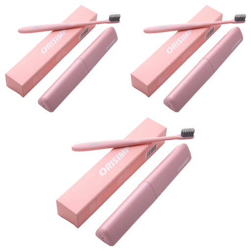 디엠코퍼레이션 알럽홈 심플 컬러 칫솔 + 케이스 핑크