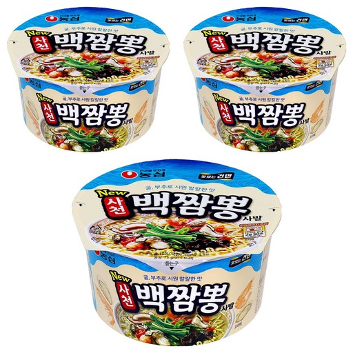 농심 사천 백짬뽕 사발 75g
