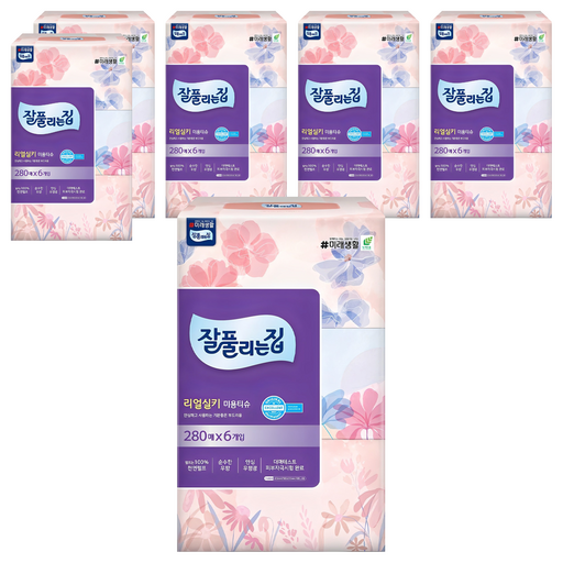 잘풀리는집 리얼실키 미용티슈 2겹
