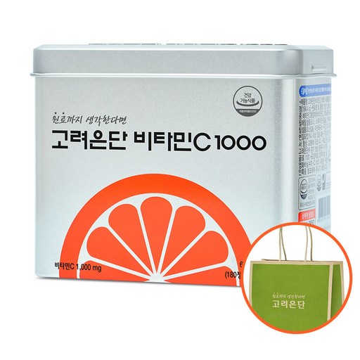 고려은단 비타민C 1000 + 쇼핑백, 180정, 1개 180정 × 1개 섬네일