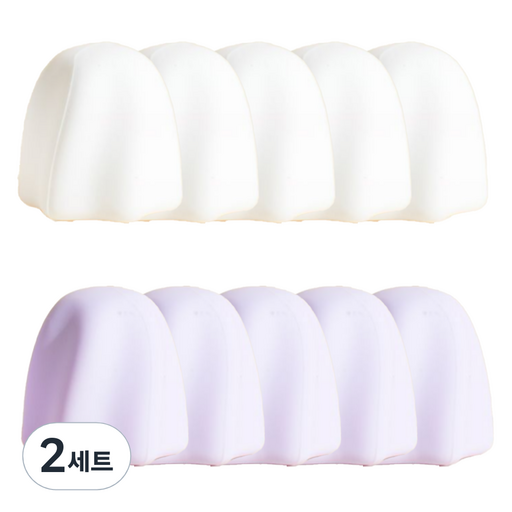 저스트픽 실리콘 치약 뚜껑 스퀴저 핸드크림 짜개 2종 x 5p 세트