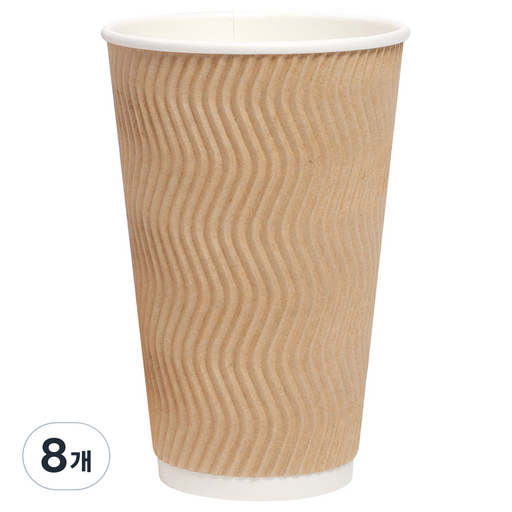 해피팩 삼신상사 한결 웨이브 아이스 3중 종이컵 크라프트 470ml
