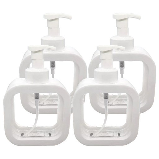 코어무역 투명 사각 대용량 디스펜서 거품형 500ml