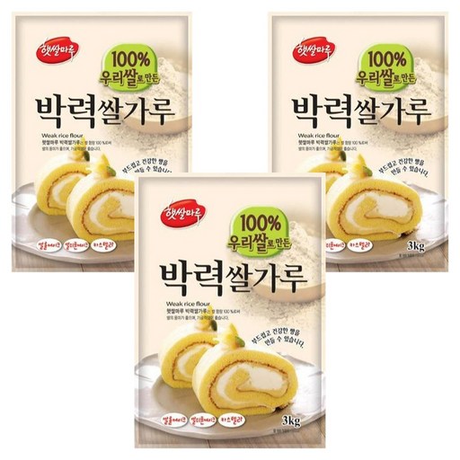 국내산 햇쌀마루 박력 쌀가루 베이킹 3kg 1개 KOR2CCEA3