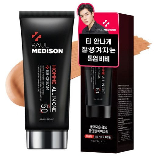 폴메디슨 옴므 올인원 비비크림 60ml SPF 50 PA+++, 1개